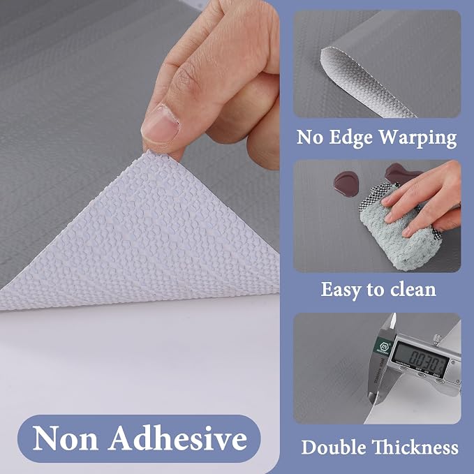 Drawer and Shelf Liner for Kitchen Cabinet: 12 in X 30 Ft Non Slip Waterproof - Image 3