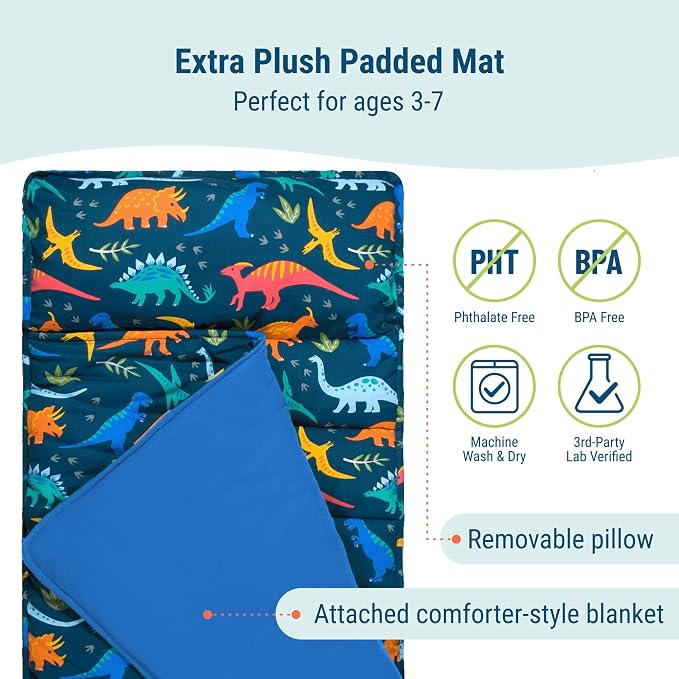Wildkin Kids Original Nap Mat – Cozy Kids Sleep Mat - Image 3