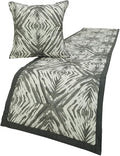 The HomeCentric King/Queen/Twin Grey & White Designer CA King 86"x18" Bed by TheHomeCentric