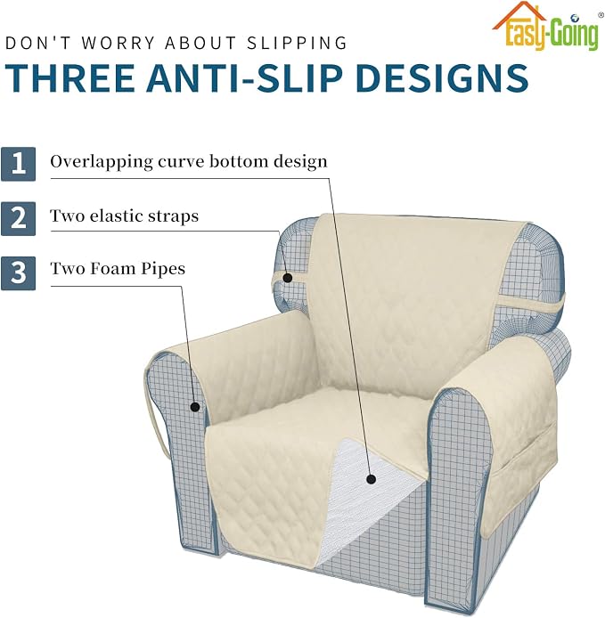 Easy-Going Sofa Slipcover Loveseat Cover Waterproof Couch Cover Washable Sofa - Image 3