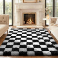 Ophanie Checkered Black & White Rug by Ophanie