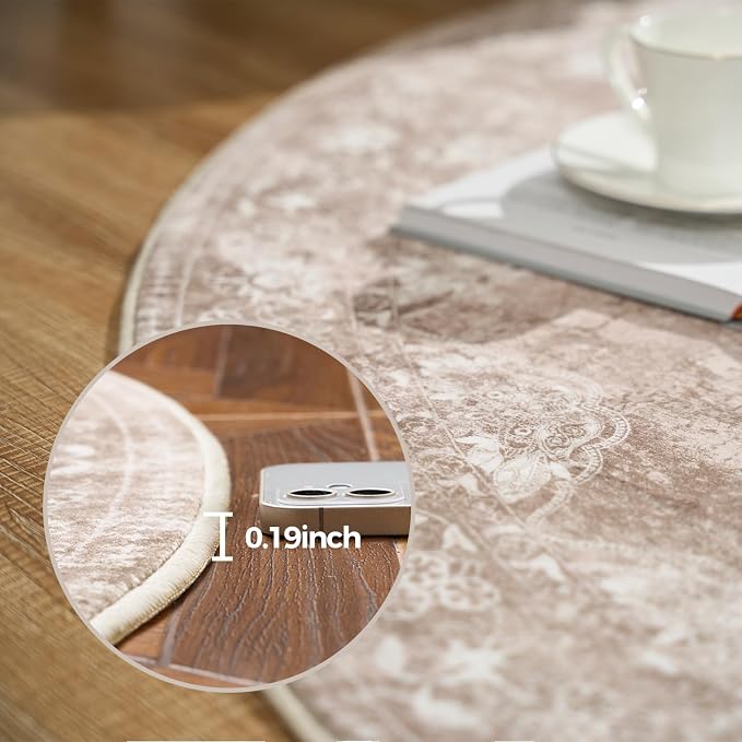 jinchan Round Rug 5ft Area Rug - Image 6