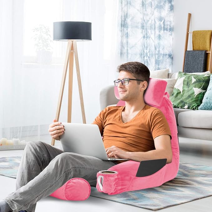 Nestl Reading Pillow with Shredded Memory Foam Includes 2 Neck and Lumber - Image 9