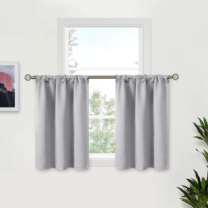 BGment Short Kitchen Window Curtains Over Sink 30 Inches Long by BGment