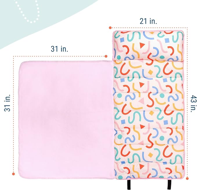 Wildkin 43-inch Kids Nap Mat – Soft Microfiber Toddler Sleeping Mat - Image 4