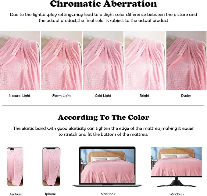 NEWCOSPLAY Super Soft Throw Blanket Pink Premium Silky Flannel Fleece Leaves - Image 6