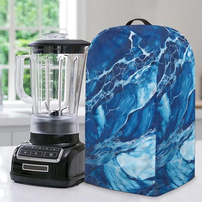 Marble Print Blender Dust Cover, Stand Mixer or Coffee Maker Appliance Covers by Annejudy