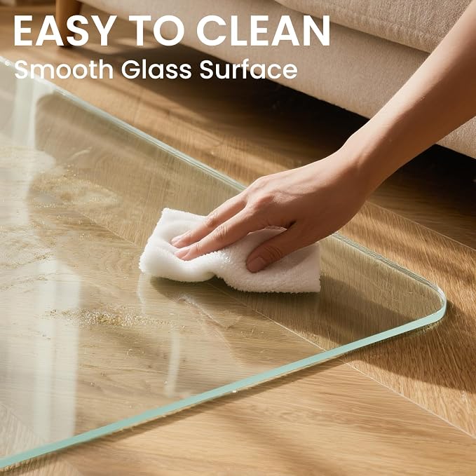 Tempered Glass Chair Mat, 1/5" Thick Clear Floor Mat - Image 6