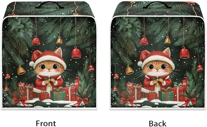 Coffee Maker Cover Christmas Cat Coffee Up Covers Dustproof Protector - Image 2