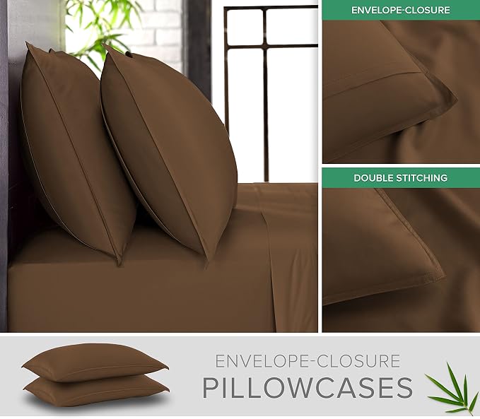 Pure Bamboo Split King Sheets, Genuine 100% Organic Viscose Derived from Bamboo - Image 3