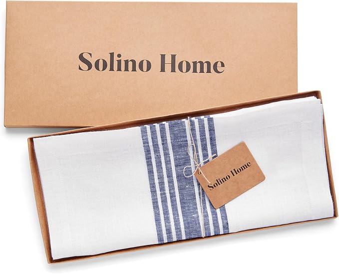 Solino Home Stripe Linen Table Runner 36 Inches - Image 6