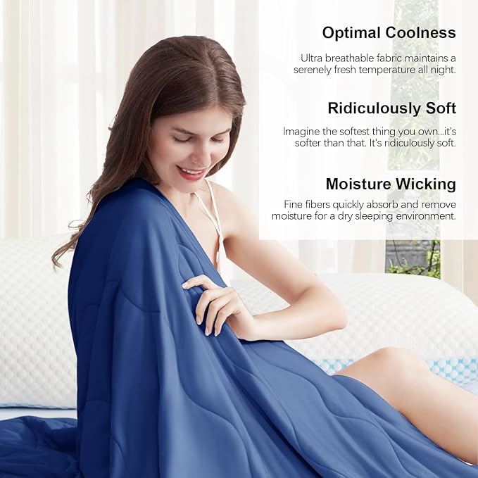 EASELAND Cooling Comforter Queen, Cold Touch Fabric Absorbs Body Heat, - Image 5