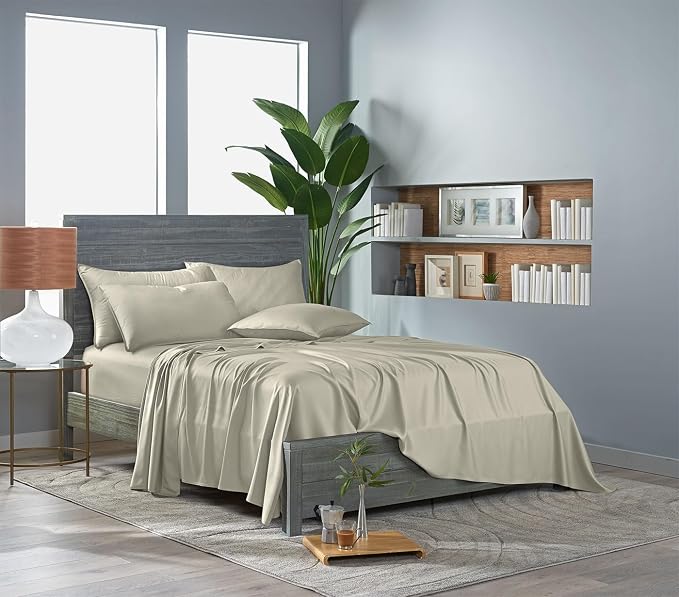 Pure Bamboo Queen Sheets, Genuine 100% Organic Viscose Derived from Bamboo Bed - Image 3