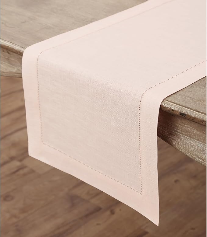 Solino Home Linen Pink Table Runner 108 Inches Long - Image 9