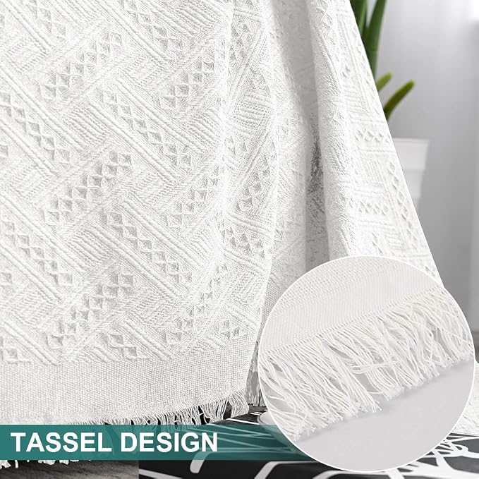 MYSKY HOME Couch Cover White Sofa Covers Small Chair Cover Geometrical Couch - Image 4