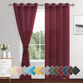 XWZO Sheer Curtains 84 Inches Length 2 Panels Set, Solid Grommet Semi by XWZO