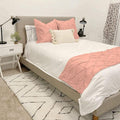 Bed Runner Set - 100% Pure Cotton 800 Thread Count - Luxury 1 Pinch Pleated Bed by Unknown