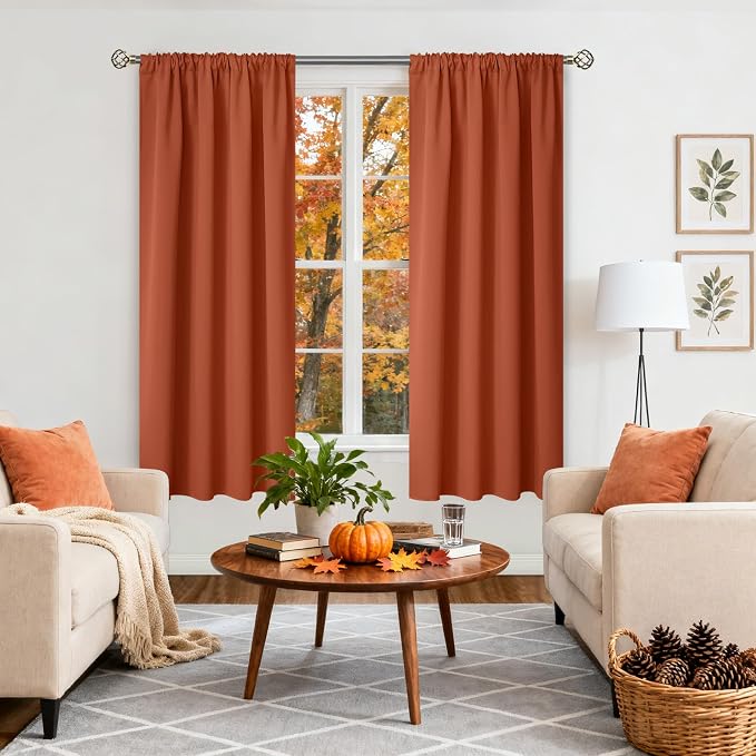 BGment Terracotta Blackout Curtains - Image 4