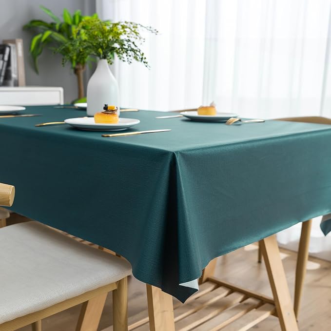 Square Table Cloth, 100% Waterproof Tablecloth Oil Proof Spill Proof Vinyl - Image 8