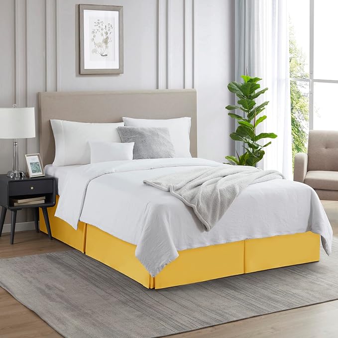 Nestl Yellow Twin Bed Skirt - Image 4