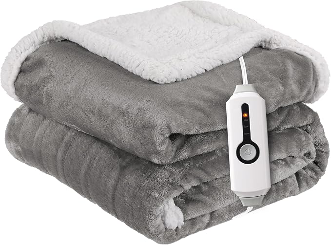 Electric Heated Blanket Throw Size 50"x60" by RALYSUN