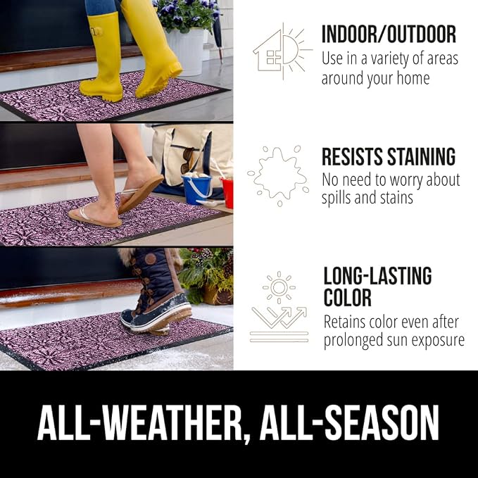 GORILLA GRIP 100% Waterproof All-Season WeatherMax Doormat, Durable Natural - Image 3