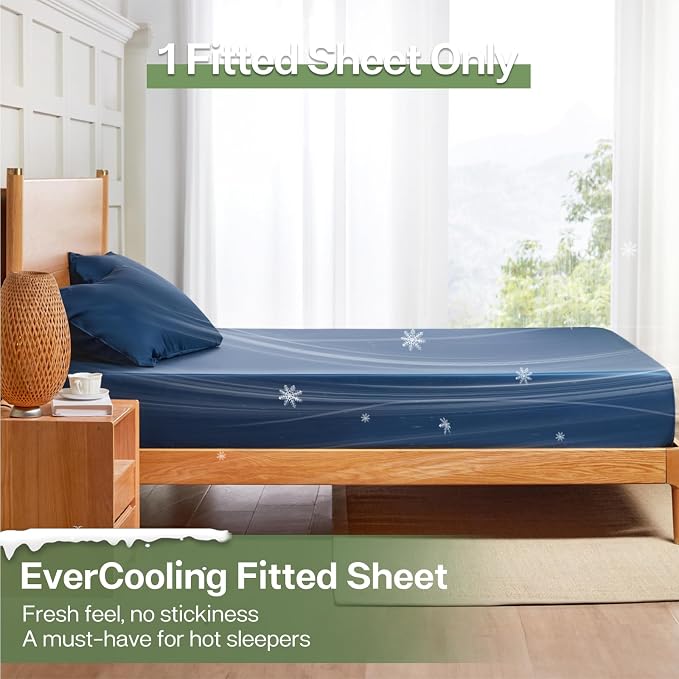 MR&HM King Fitted Sheet Only, Ultra-Soft Rayon Derived from Bamboo & Polyester - Image 3