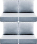 Luxury 6" Outdoor Cushions for Patio Furniture, Fade Resistant Couch Chair by Pugire