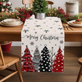 Christmas Tree Table Runner, 13x72 Inch, Merry Christmas Linen Table Runners by Unknown
