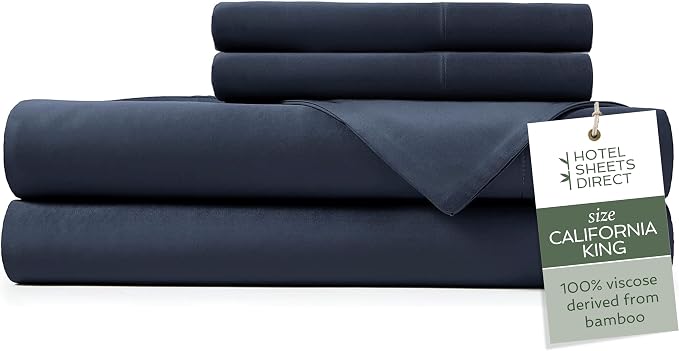 Hotel Sheets Direct 4 Piece Bed Sheet Set California King, 100% Viscose Derived by HOTELSHEETSDIRECT