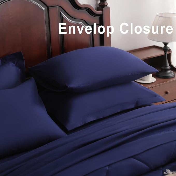 NTBAY King Comforter Set with Sheets, 7 Pieces Soft and Breathable King Bedding - Image 5