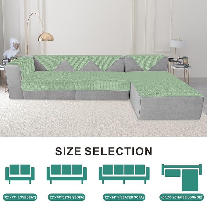 Foxdecor Couch Covers for Sofa, Chaise Cover Sofa Seat Covers, Anti-Slip Dog - Image 6