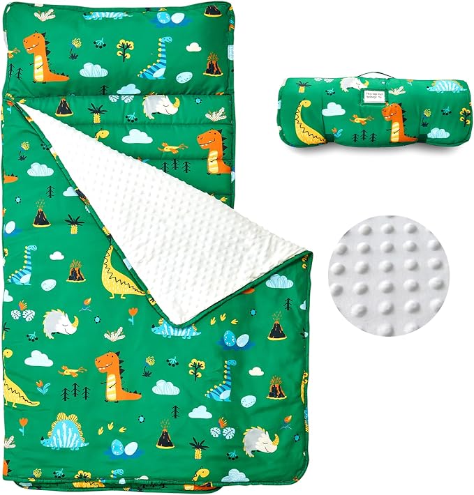 beeweed Toddler Nap Mat, Rollup Design Kid Sleeping Mat by beeweed