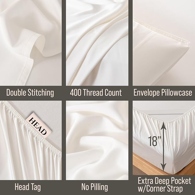 Bella Coterie Luxury Bamboo Viscose Twin Size Sheet Set | 100% Organically - Image 3