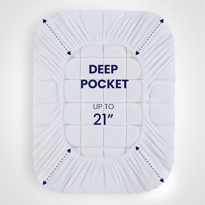 SLEEP ZONE Cotton Mattress Pad California King, Super Soft Pillow Top Mattress - Image 3