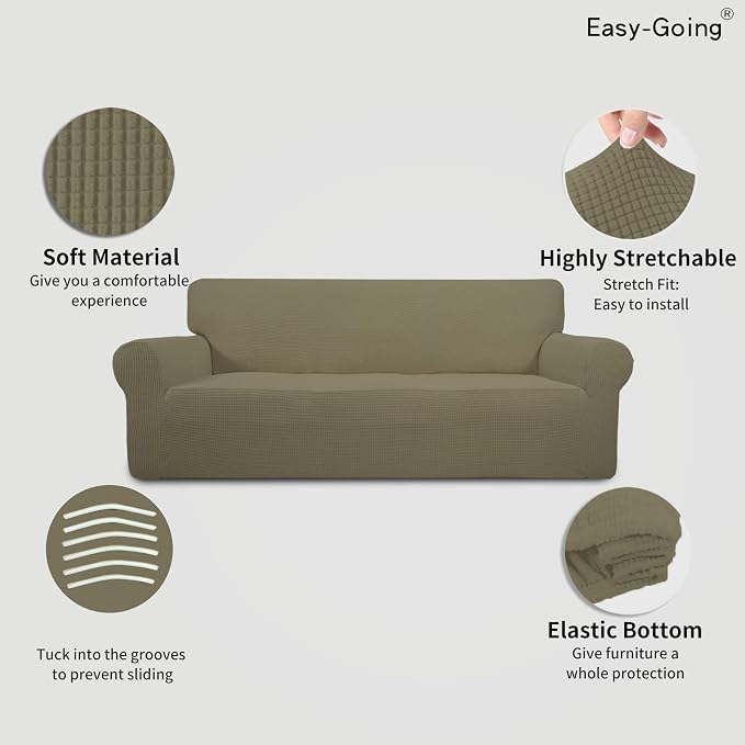 Easy-Going Stretch Oversized Sofa Slipcover 1-Piece Sofa Cover Furniture - Image 3