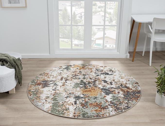 Keen Home Design Area Rugs - 8ft Round Non-Shedding by KeenHomeDesign
