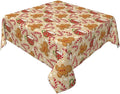 Christmas Tablecloth Square 60×60 Inch, Gingerbread Man Candy Cane Holiday by QANOK