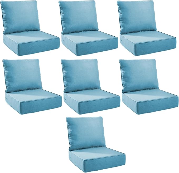 Outdoor Cushion Set for Furniture Patio Furniture, UV Resistant, Water Resistant by PLANNTONNEO