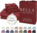 Bella Coterie 6 Piece Luxury Bamboo Viscose Split Top King Size Sheet Set | 34" by BC