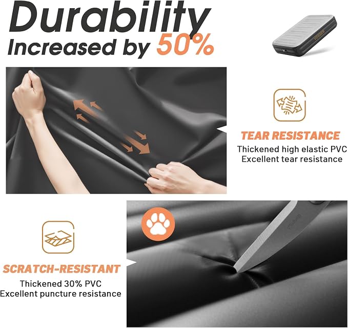 Twin Air Mattress with Built in Pump, XL-Long Blow up Mattress Thicker - Image 3