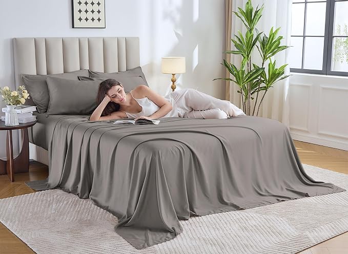 Pure Bamboo California King Sheets, Genuine 100% Organic Viscose Derived from - Image 2
