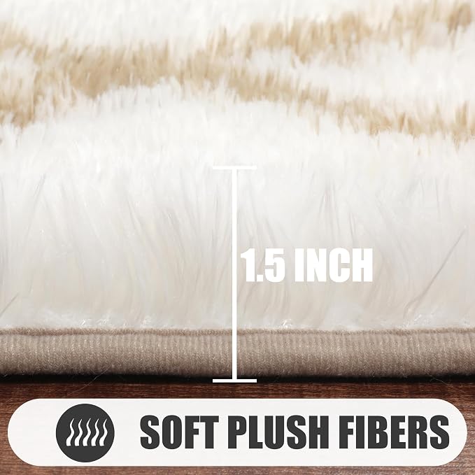 ONASAR Large Area Rugs for Living Room, 7x10 White and Beige Bedroom Rug - Image 2