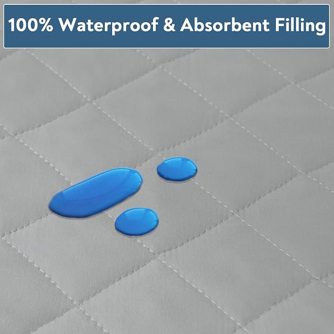Mini Crib Mattress Protector 2 Pack, Waterproof Mini Crib Mattress Pad Cover - Image 2