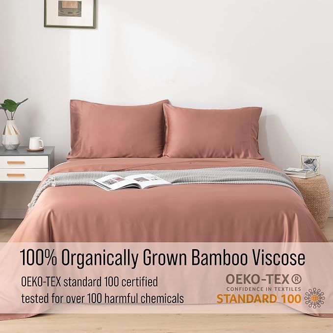 Bella Coterie Luxury Bamboo Viscose Queen Size Sheet Set | 100% Organically - Image 4