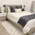 Bed Runner Set - 100% Pure Cotton 800 Thread Count - Luxury 1 Pinch Pleated Bed by Unknown