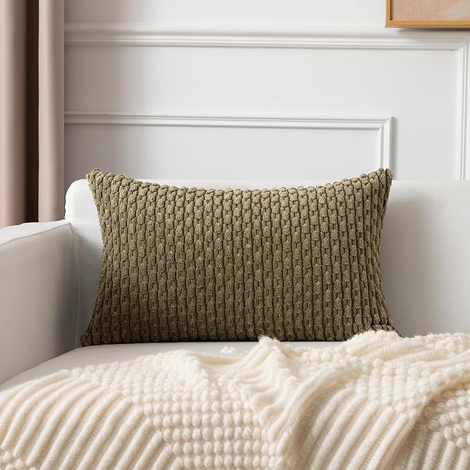 Kevin Textile 12x24 Inch Pillow Cover 1 Pack Boho Decorative Soft Striped by KevinTextile