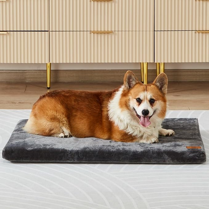 Memory Foam Dog Crate Pad, Removable Washable Cover, by LIORCE