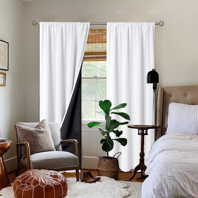 BGment Long White Blackout Curtains - Image 2