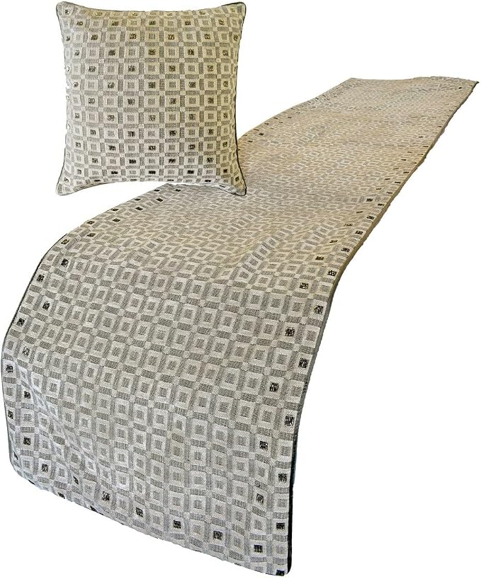 The HomeCentric King/Queen/Twin Grey Decorative King 90"x18" Bed Runner - Image 4